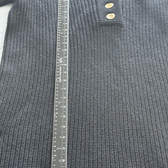 Sezane Black Long Sleeve Dress with Gold Buttons - Picture 13 of 16